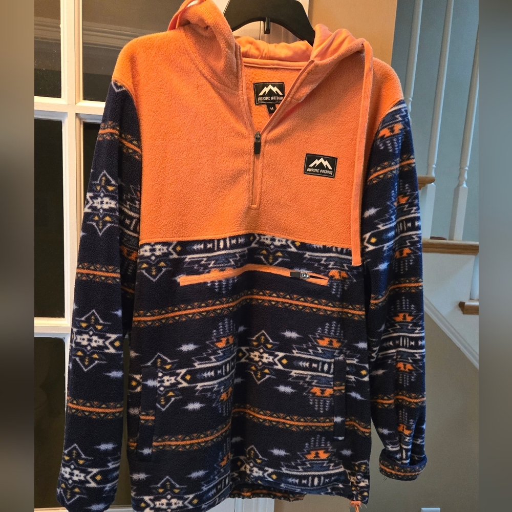 Men's Aztec hoodie fleece M